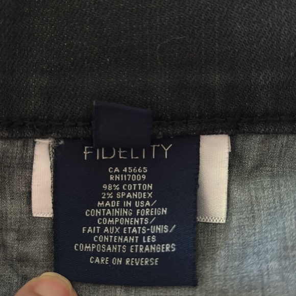 Fidelity Denim Men’s 50-11 Black Wash Jeans Sz 32X35 Straight Leg Revolver Cloud - Picture 8 of 9